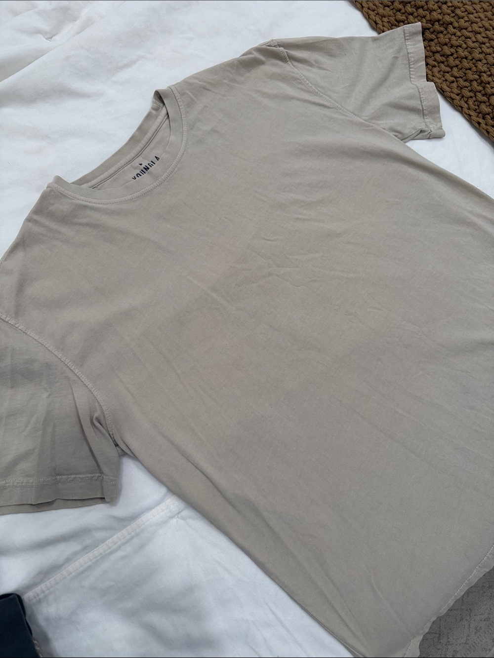 YoungLA Short Sleeve Crew Tee in Taupe